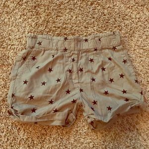 Army green shorts with navy stars